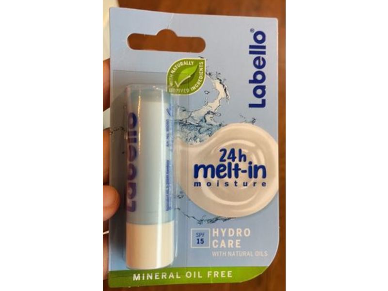 Labello 24h Melt-In Moisture Hydro Care Lip Balm, Natural Oils, SPF 15, 5.5 mL