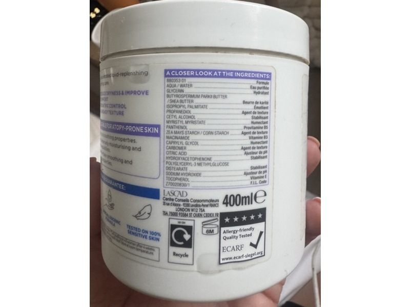 Mixa Panthenol Comfort Anti Scratching Cream, Fragrance Free, 400 mL