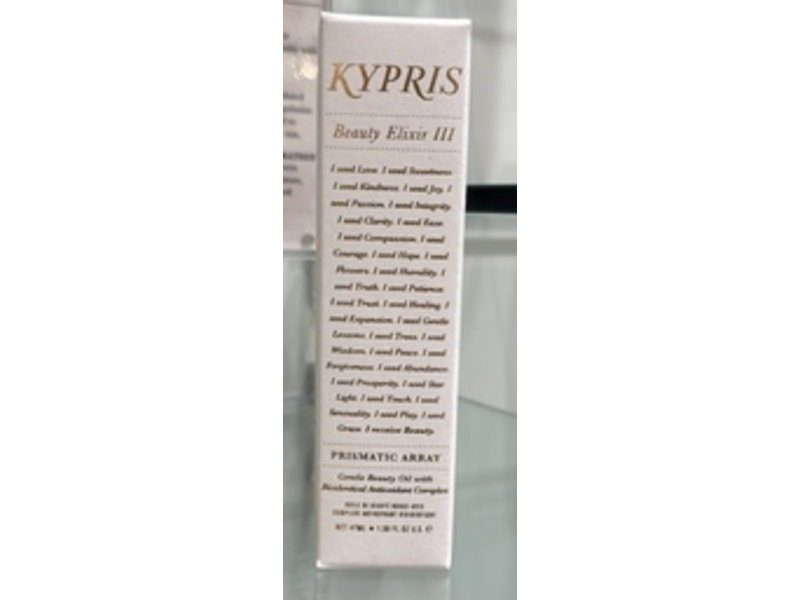Kypris Beauty Elixir III Gentle Moisturizing Face Oil, 1.59 fl oz/47 mL