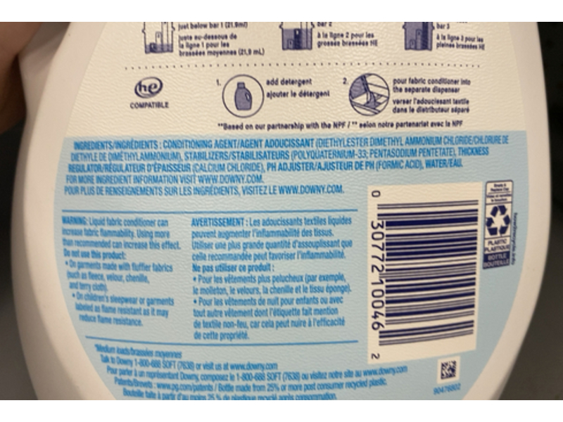 Ultra Downy Fabric Conditioner, Free & Gentle, 105 Loads, 77 fl oz/2.3 L