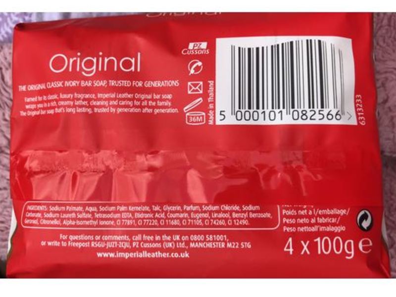 Imperial Leather Ivory Bars, Original, 100 g, Pack Of 4