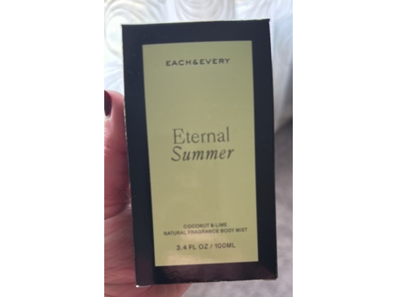 Each & Every Eternal Summer Natural Fragrance Body Mist, Coconut & Lime, 3.4 fl oz/100 mL