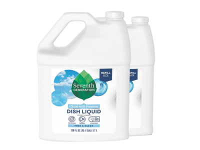 Seventh Generation Dish Liquid, Free & Clear, 128 fl oz/3.7 L