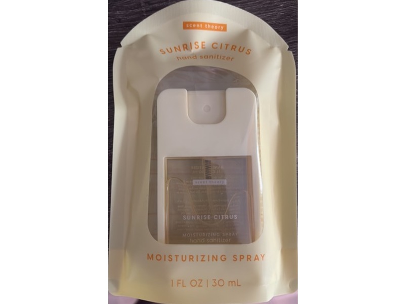 Scent Theory Moisturizing Spray Hand Sanitizer, Sunrise Citrus, 1 fl oz/30 ml