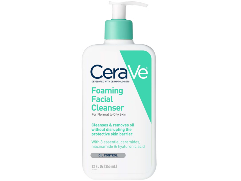 Cerave Foaming Facial Cleanser, Oil Control, 12 fl oz/355 mL