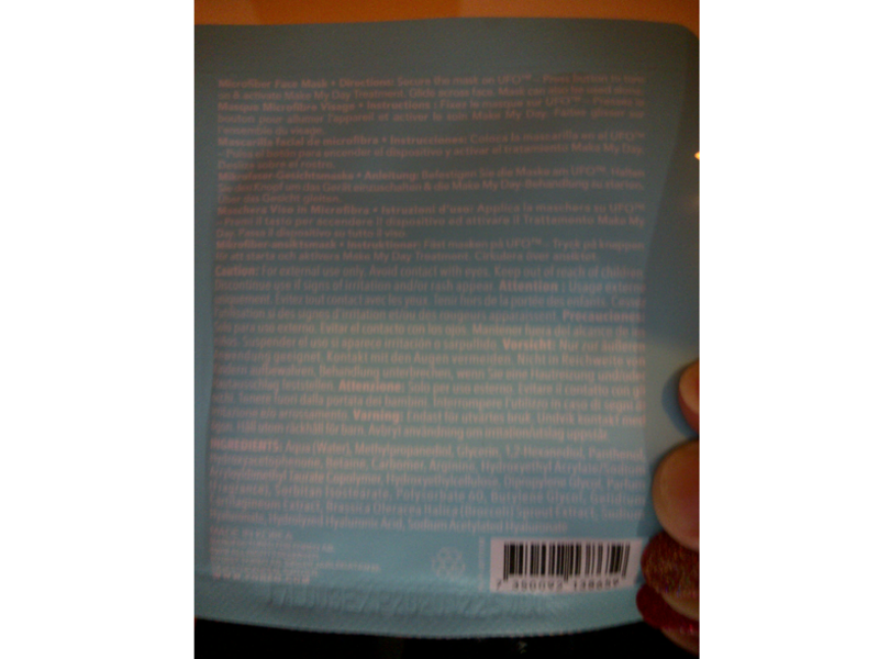 Foreo Make My Day UFO Activated Mask, Hyaluronic Acid + Red Algae, 0.21 fl oz/6 g, Pack Of 7