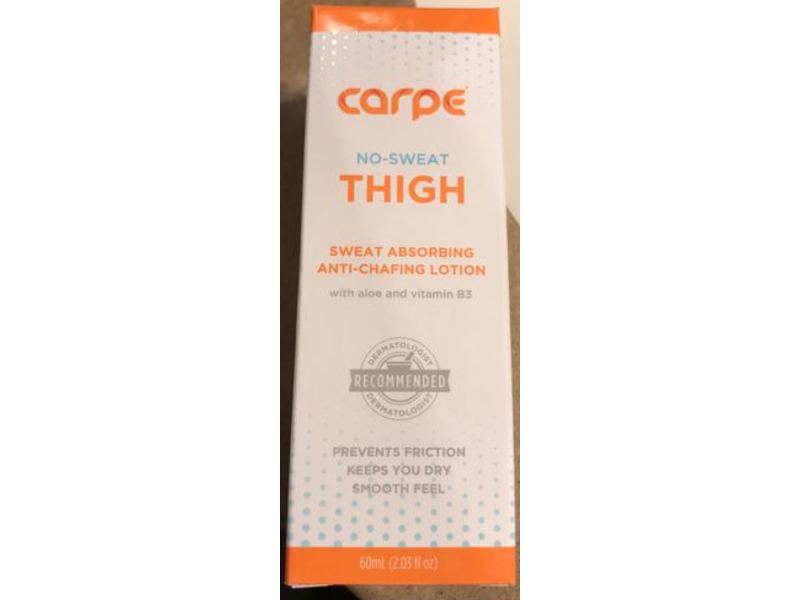 Carpe No Sweat Thigh Sweat Absorbing Anti-Chafing Lotion, 2.05 fl oz/60 mL