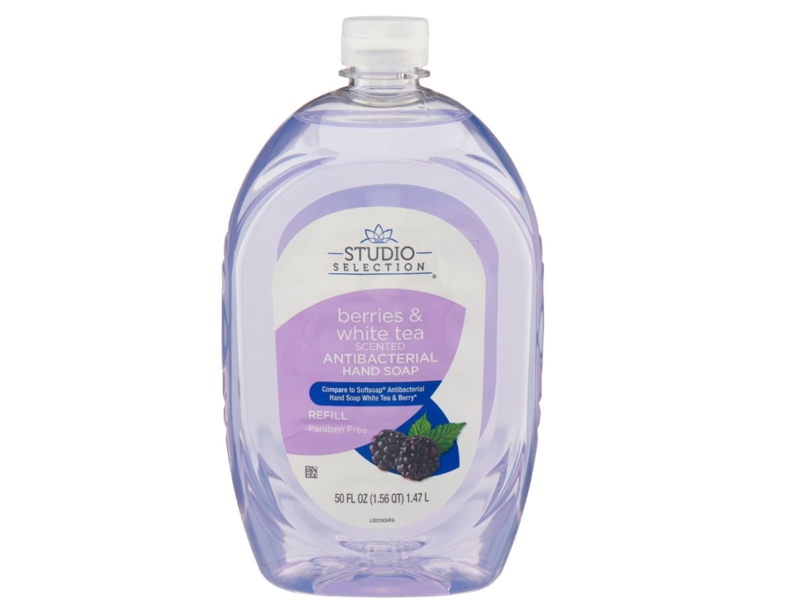 Studio Selection Antibacterial Hand Soap, Berries & White Tea Scented, 50 fl oz/1.47 L