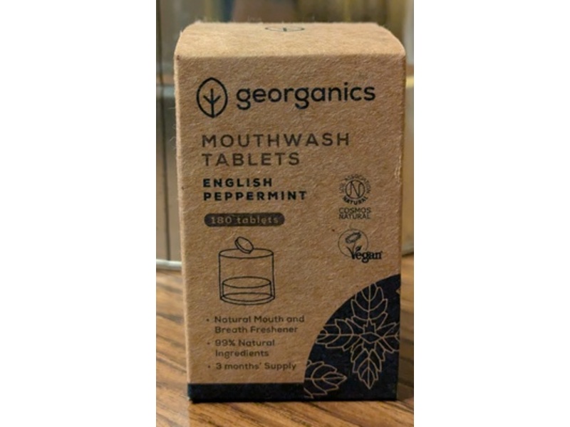 Georganics Mouthwash Tablets, Peppermint, 180 Count