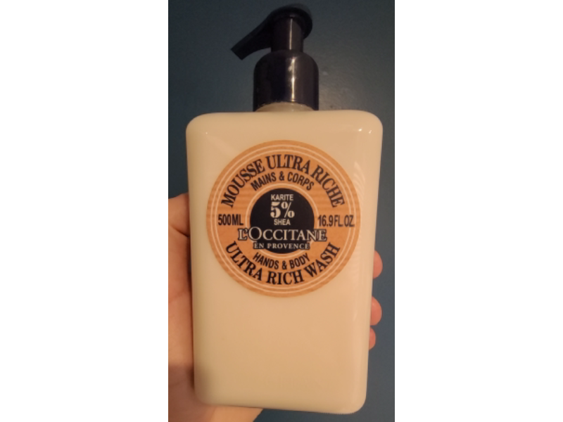 L'occitane En Provence Hands & Body Ultra Rich Wash, Karite 5% Shea, 16.9 fl oz/500 mL