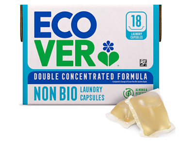 Ecover Non Bio Laundry Capsules, Almond & Rescued Apricot, 18 Count