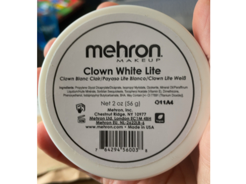 Mehron Professional Makeup, Clown White Lite, 2 oz/56 g