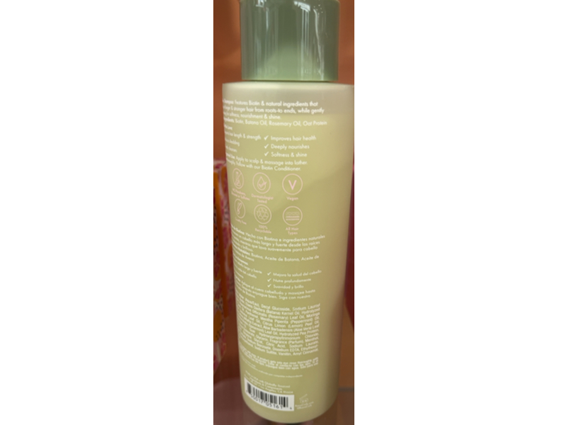 Rizos Curls Biotin Shampoo, Biotin + Batana Oil & Rosemary Oil, 10 fl oz/296 mL