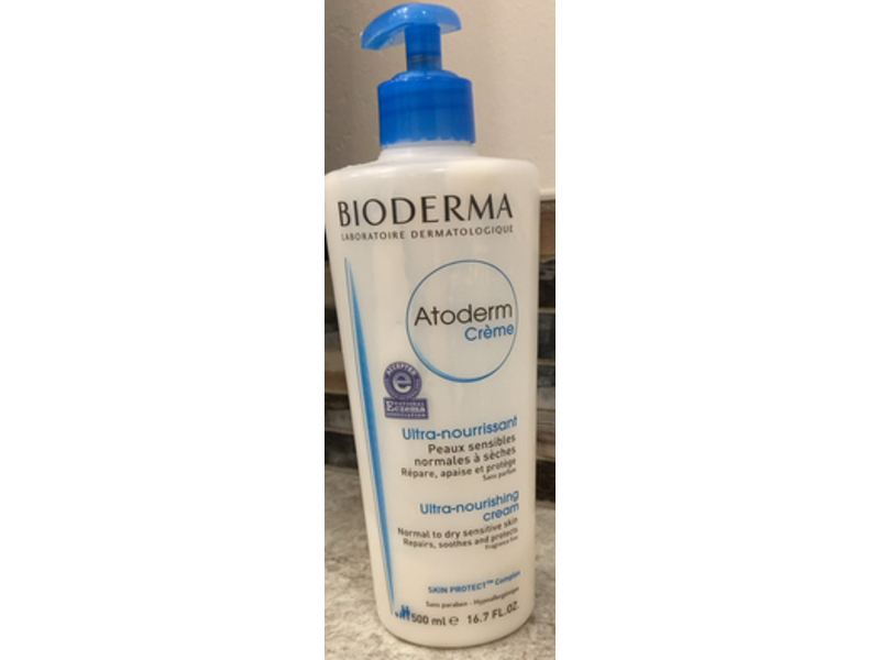 Bioderma Ultra-Nourishing Cream, Fragrance Free, 16.7 fl oz/500 mL