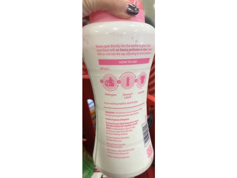 Downy Light Laundry Scent Booster, Cherry Blossom, 24 oz/680 g