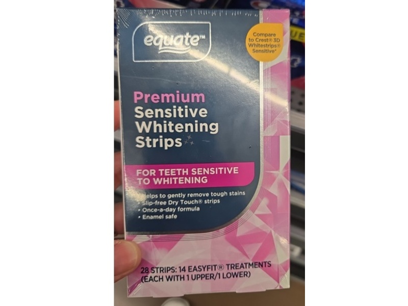 Equate Premium Sensitive Whitening Strips, 28 Count