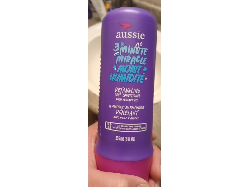 Aussie 3 Minute Miracle Moist Humidite Detangling Deep Conditioner, 8 fl oz/236mL