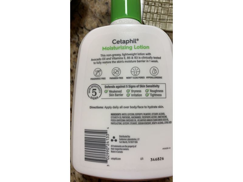 Cetaphil Moisturizing Lotion, Dry To Normal, Sensitive Skin, 16 fl oz/473 mL