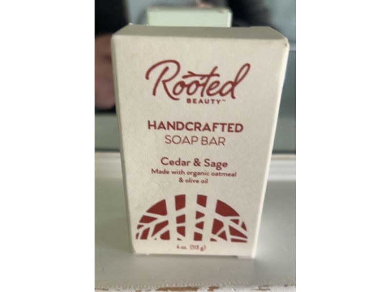 Rooted Beauty Handcrafted Soap Bar, Cedar & Sage, 4 oz/113 g