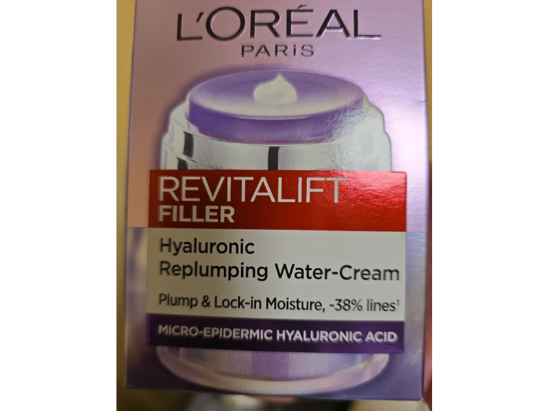 L'Oreal Paris Revitalift Filler Hyaluronic Replumping Water-Cream, 50 mL