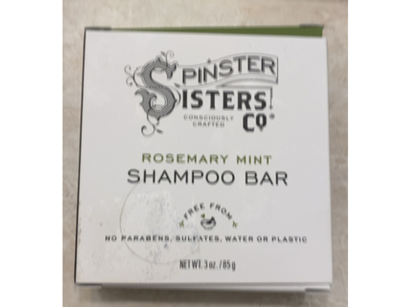 Spinster Sisters Co Shampoo Bar, Rosemary Mint, 3 oz/85 g