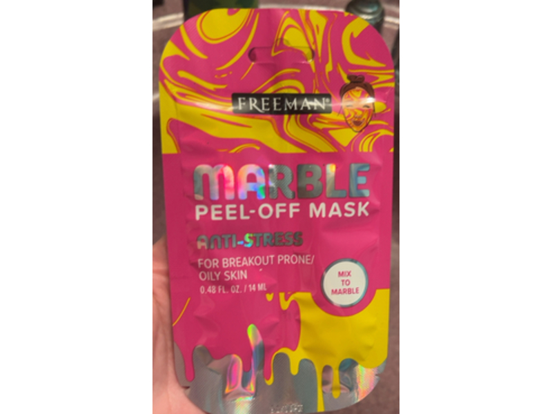 Freeman Beauty Marble Peel-Off Beauty Mask, Anti-Stress, 0.48 fl oz/14 mL