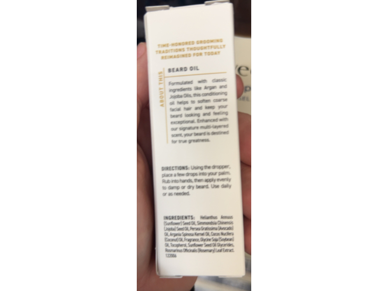 Cremo Heritage Beard Oil, Spiced Amber, 1 fl oz/30 mL