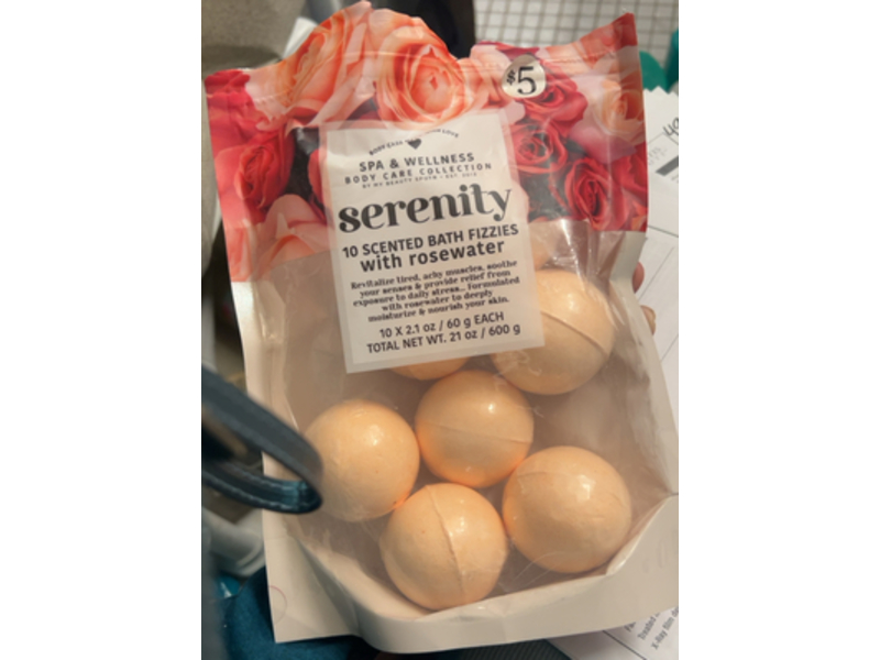 My Beauty Spot Serenity Bath Fizzies, Rosewater, 10 Count
