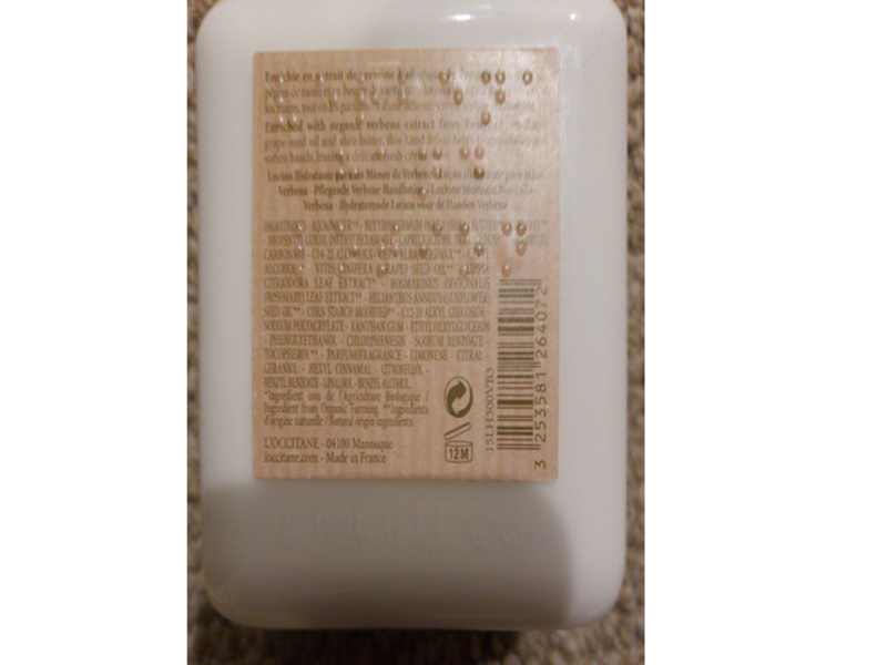 L'Occitane Hand & Body Lotion, Verbena Extract, 10.1 fl oz/300 mL