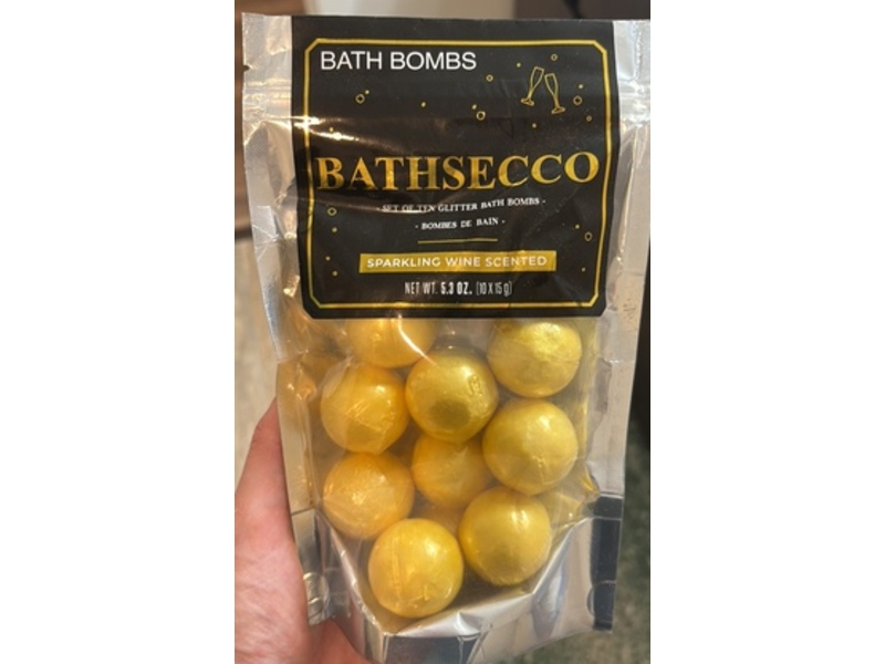 Bathsecco Bath Bombs, Sparkling Wine Scented, 5.3 oz, 10 Count
