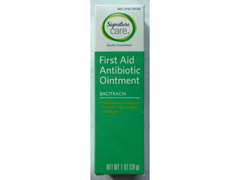 Signature Care First Aid Antibiotic Ointment Bacitracin, 1 oz/28 g