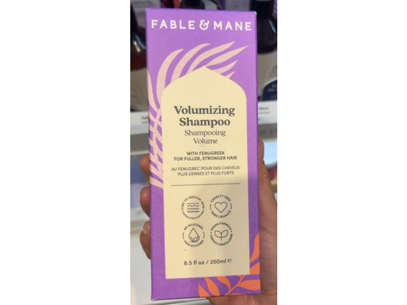 Fable & Mane Volumizing Shampoo, Fenugreek, 8.5 fl oz/250 mL