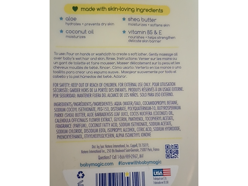 Baby Magic Moisturizing Hair & Body Wash, Soft Powder Scent, 30 fl oz/887 mL