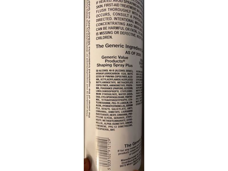 Generic Value Products Sebastian Shaper Plus Hair Spray, 14 oz/397 g