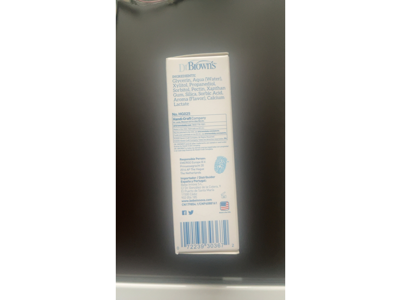 Dr. Brown's Baby Toothpaste, Apple Pear Flavor Toddlers and Kids Love, Fluoride Free 1.4oz