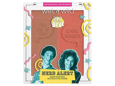 Wet N Wild Saved By The Bell Glow Face Duo, Nerd Alert, 0.35 oz/10 g