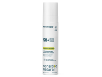 Attitude Sensitive Natural Mineral Sunscreen Spray, Unscented, SPF 50+, 3 oz/85 g - thumbnail 1