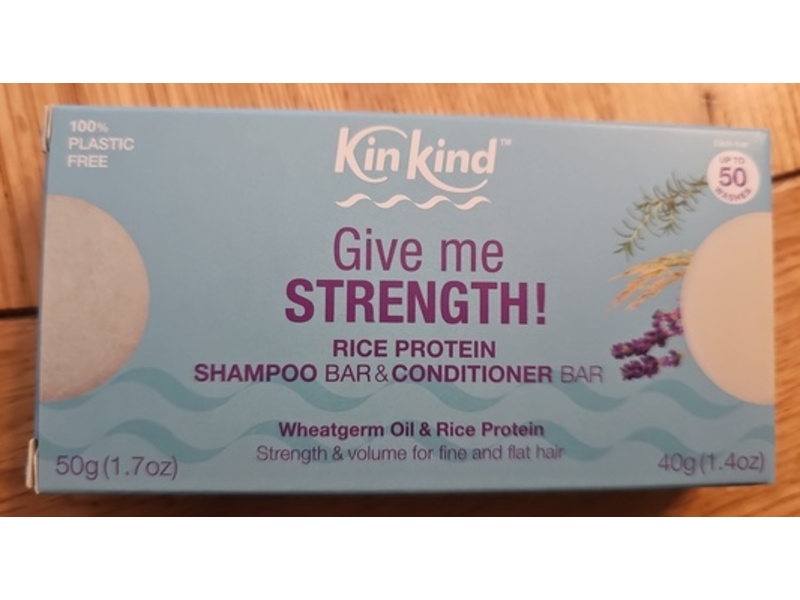 KinKind Rice Protein Shampoo and Conditioner Bar Duo, Give me Strength!