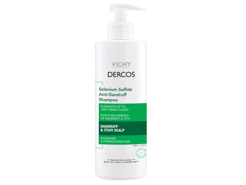 Vichy Dercos Anti-Dandruff Shampoo, Selenium Sulfide, Dandruff & Itchy Scalp, 13.18 fl oz/390 mL