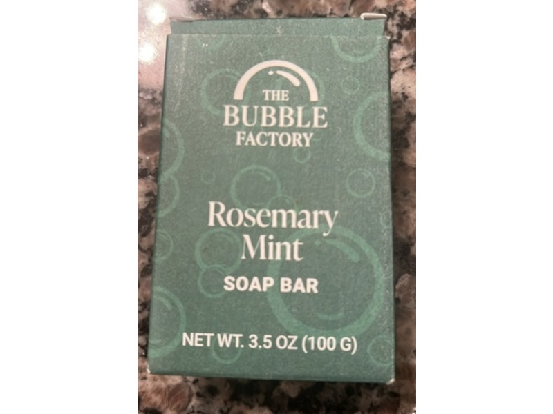 The Bubble Factory Soap Bar, Rosemary Mint, 3.5 oz/100 g