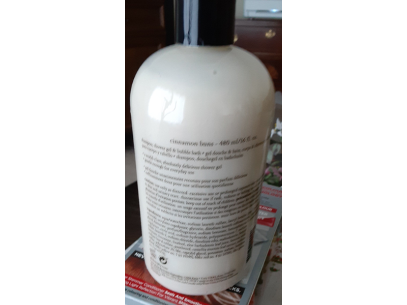 Philosophy Shampoo, Shower Gel & Bubble Bath, Cinnamon Buns, 16 fl oz/480 ml
