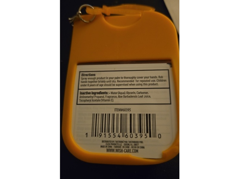 Wish Hydrating & Moisturizing Hand Sanitizer, Salted Caramel & Pistachio, 1.2 fl oz/35 mL