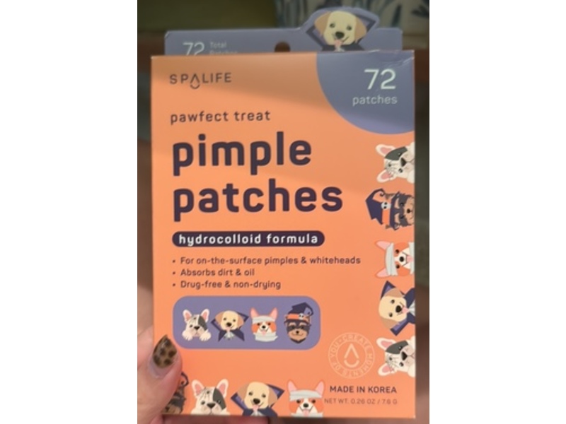 SpaLife Pawfect Treat Pimple Patches, 0.26 oz/7.6 g, 72 Count