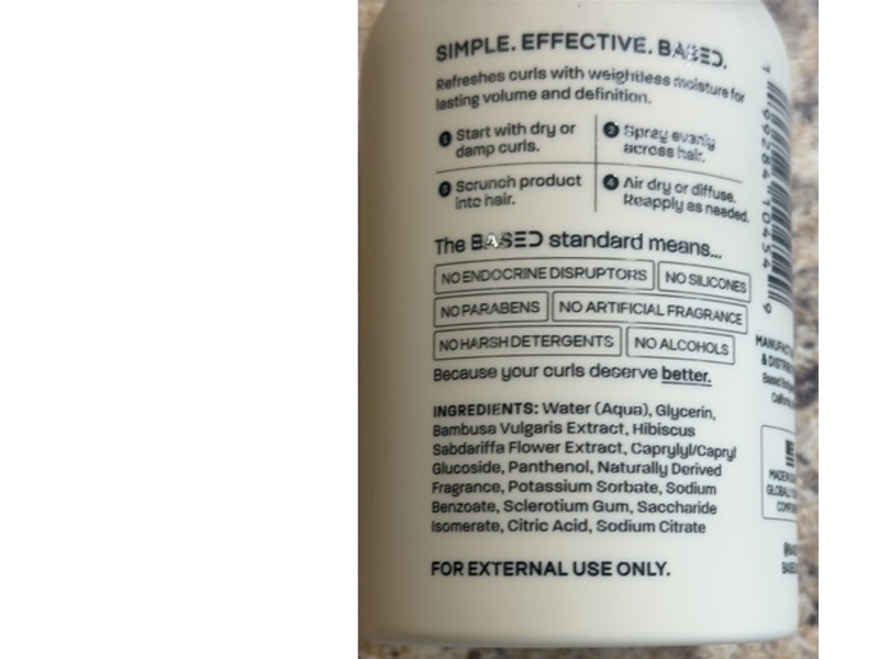 Based Curl Refresh Spray, 8.8 fl oz/200 mL