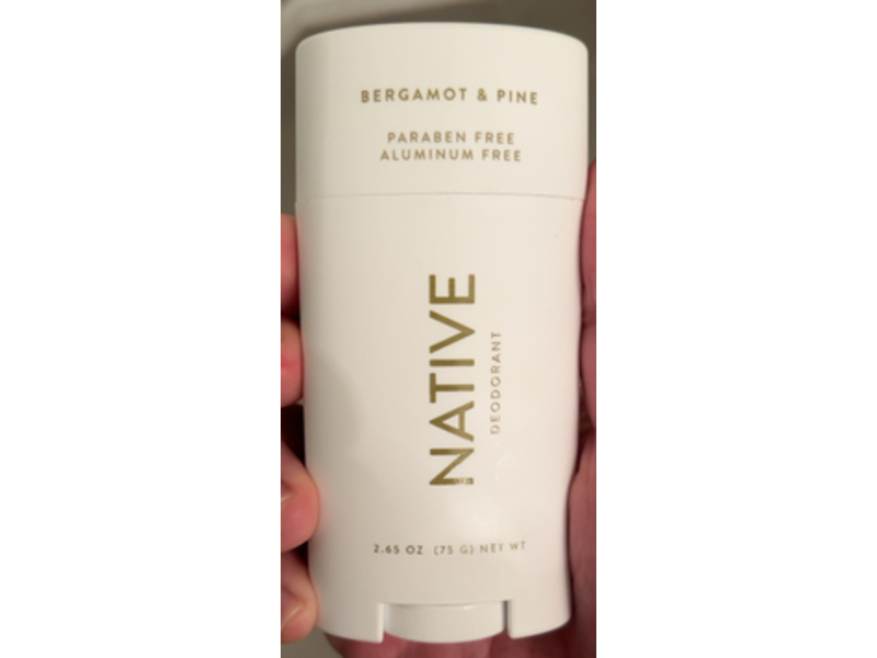 Native Deodorant, Bergamot & Pine, 2.65 oz/75 g