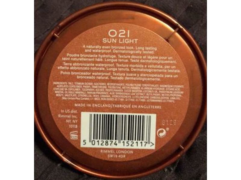 Rimmel London Natural Bronzer, Sun Light, 0.49 oz / 14 g
