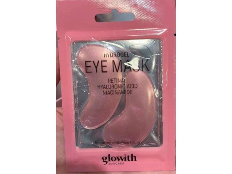 Glowith Hydrogel Eye Mask, Retinal, Hyaluronic Acid & Niacinamide, 1 Pair