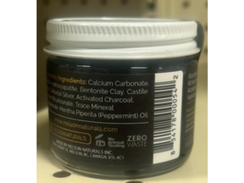 Nelson Naturals Activated Charcoal Toothpaste, Peppermint, 3.3 oz/93 g