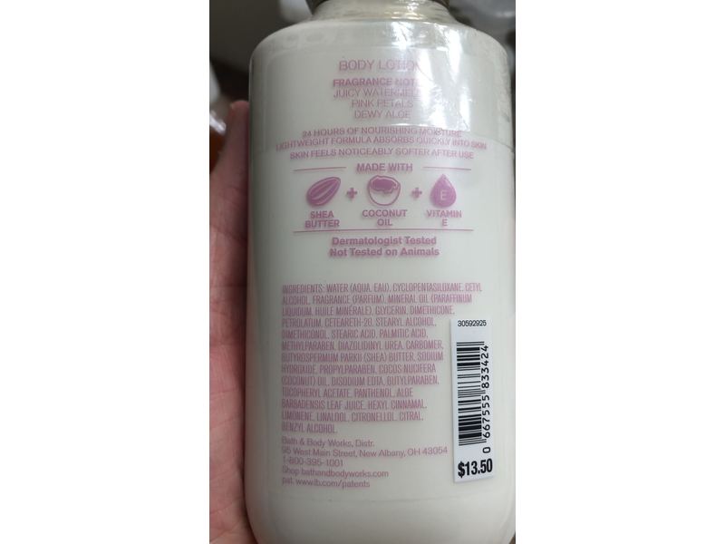 Bath & Body Works 24 Hour Moisture Body Lotion, Pink Watermelon, 8 fl oz/236 mL