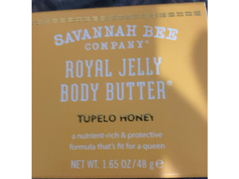 Savannah Bee Company Royal Jelly Body Butter, Tupelo Honey, 1.65 oz/48 g